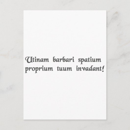 野蛮人があなたの個人宇宙に侵入しよう！ ポストカード (正面)