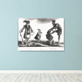 野蛮人の長が敵を火傷した キャンバスプリント (インサイチュ (ウッドフロア))