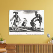 野蛮人の長が敵を火傷した キャンバスプリント (インサイチュ (リビング))