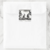 野蛮人の長が敵を火傷した スクエアシール (バッグ)