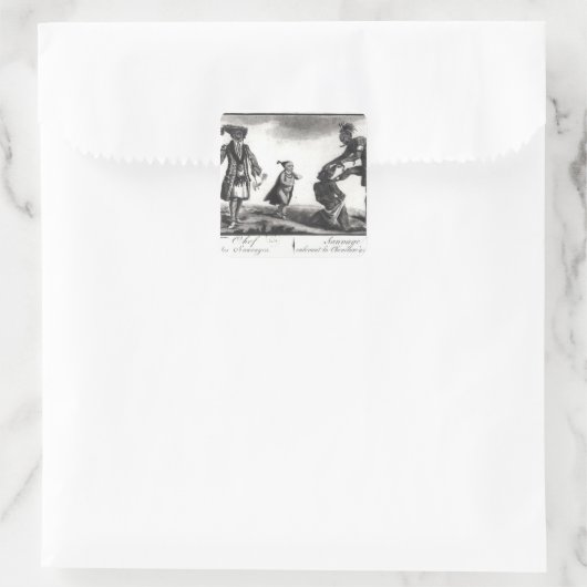 野蛮人の長が敵を火傷した スクエアシール (バッグ)