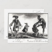 野蛮人の長が敵を火傷した ポストカード (正面/裏面)