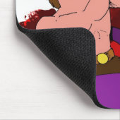 野蛮人対ヘビ マウスパッド (コーナー)