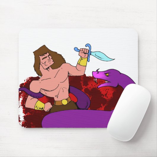 野蛮人対ヘビ マウスパッド (マウス)