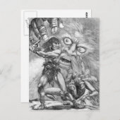 野蛮人対魔法使い；剣が勝つ!! ポストカード (正面/裏面)