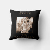 野蛮族パーソナライズされた兵 クッション (裏面)