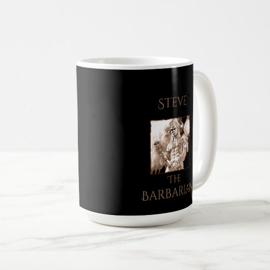野蛮族パーソナライズされた兵 コーヒーマグカップ (正面右)