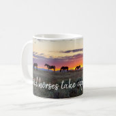 野馬に息を吹遠くにかれる コーヒーマグカップ (正面左)