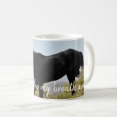 野馬に息を吹遠くにかれる コーヒーマグカップ (正面右)