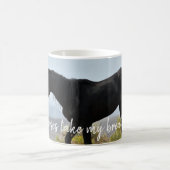 野馬に息を吹遠くにかれる コーヒーマグカップ (中央)