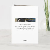 野馬の挨拶状-ワシャキーが火を放つ カード (裏面)