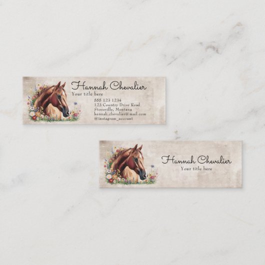 野馬馬 スキニー名刺 (正面/裏面)