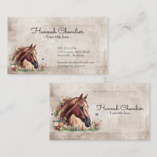 野馬馬 名刺 (正面/裏面)