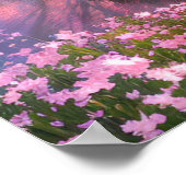 野魅力的野とその流れるピンクの喜び ポスター (角)