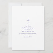 野鮮やか花シンプルフローラ洗礼 招待状 (裏面)