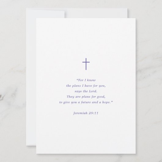 野鮮やか花シンプルフローラ洗礼 招待状 (裏面)