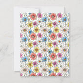 野鮮やか花シームレ結婚ス セーブザデート (裏面)