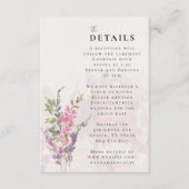 野鮮やか花桃色バイオレットイエロー エンクロージャーカード (正面)