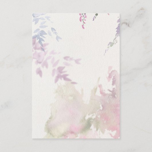 野鮮やか花桃色バイオレットイエロー エンクロージャーカード (裏面)