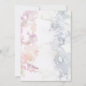 野鮮やか花桃色バイオレットイエロー 招待状 (裏面)