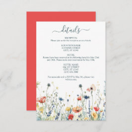 野鮮やか花結婚詳細 エンクロージャーカード