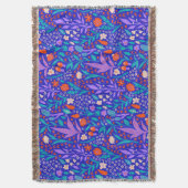 野鮮やか花 スローブランケット (正面縦)