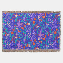 野鮮やか花 スローブランケット