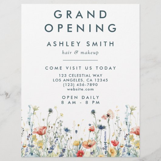 野鮮やか花 チラシ (裏面)