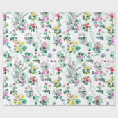 野鮮やか花 ラッピングペーパー (フラット)