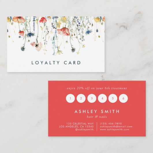 野鮮やか花 ロイヤリティカード (正面/裏面)