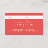 野鮮やか花 予約カード (裏面)