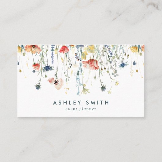 野鮮やか花 名刺 (正面)