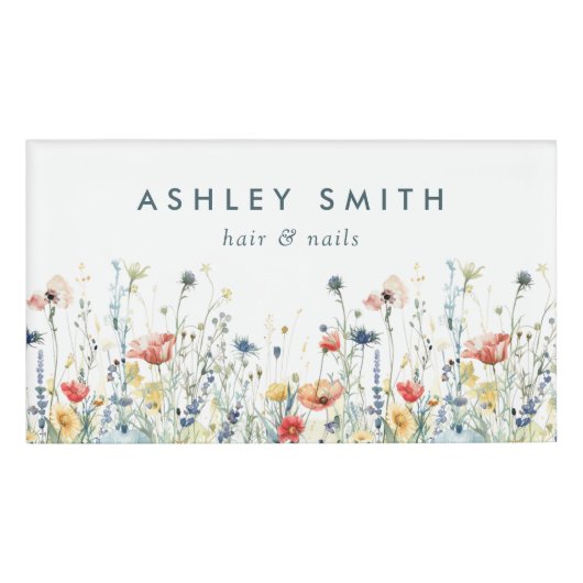 野鮮やか花 名札 (正面)