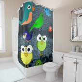 野鳥のショーカーテン シャワーカーテン (インサイチュ)