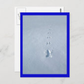 野鳥の雪像 ポストカード (正面/裏面)