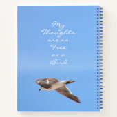 野鳥は海鳥の鳴き声を上げずに青く舞う ノートブック (裏面)