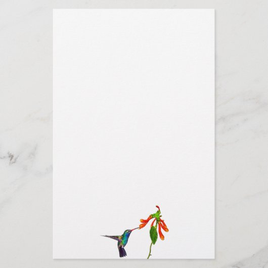 野鳥ハチドリ愛好家のアートシリーズ 便箋 (正面)