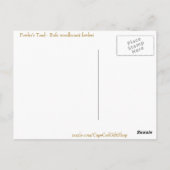 野鳥捕獲者のヒキガエルの郵便はがき ポストカード (裏面)