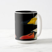 野鳥自然スワンコーヒーマグ ツートーンマグカップ (正面右)