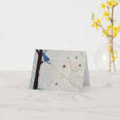 野鳥観察の空白のなnotecard カード (黄色い花)