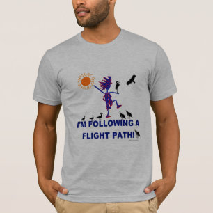 野鳥観察の飛行経路 Tシャツ