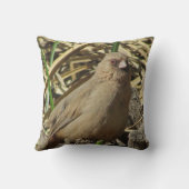 野鳥観察はMy Passion Brown Towheeフォトバード クッション (裏面)