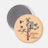 野鳥観察アップノース マグネット (正面/裏面)