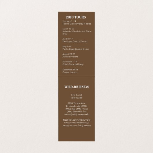 野鳥観察ガイドのタカの名刺 名刺 (内部フラット)