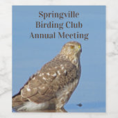 野鳥観察クラブワイルドラプターバードホークホビーミーティング ワインラベル (シングルラベル)