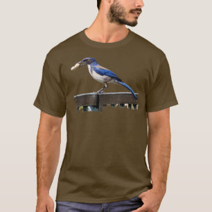 野鳥観察バーダーバードウォッチングカリフォルニアスクラブジェイB Tシャツ