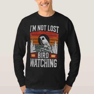 野鳥観察バードウォッチャーバーダー私は失った鳥ではない Tシャツ