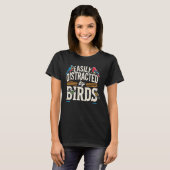 野鳥観察バードウォッチャーバーダーBに簡単に気を散らす Tシャツ (正面フル)