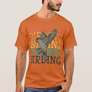 野鳥観察レトロ Tシャツ