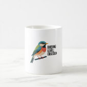 野鳥観察レベル:取り付けカラフル- Birdwatcher Des コーヒーマグカップ (中央)